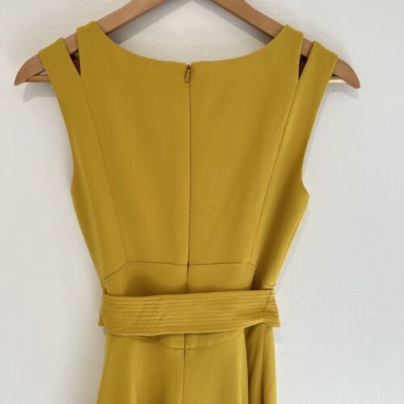 Karen Millen Yellow High Low Midi Dress US2 ($399) - Picture 7 of 11